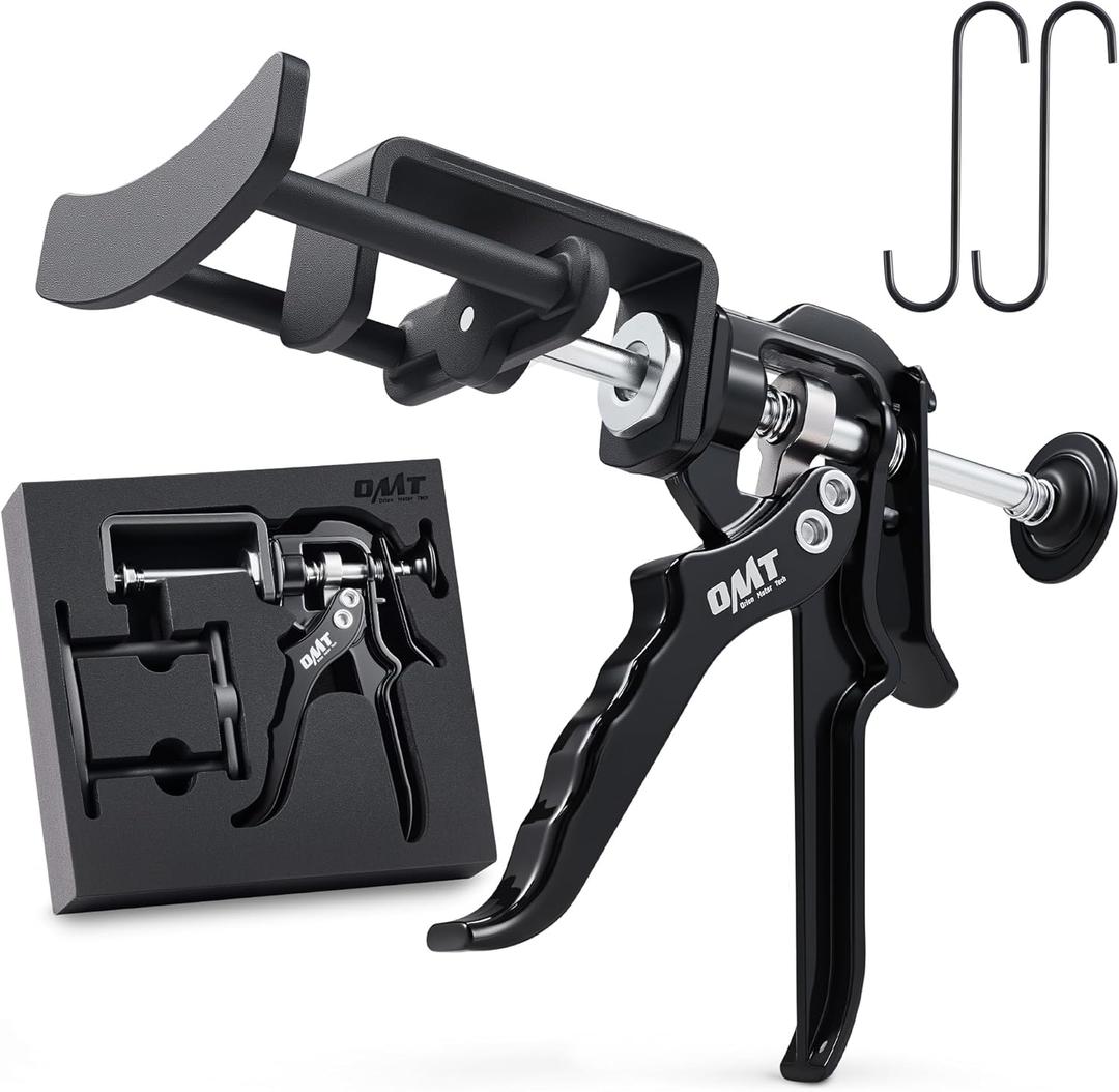 Orion Motor Tech Dual Piston Brake Caliper Compressor, Heavy Duty Brake Piston Compressor Tool for Brake Pad Replacement, Disc Brake Caliper Tool Compatible with Most Cars & Trucks, Black