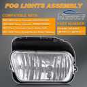 Fog Lights Compatible With 2003-2006 Chevy Silverado 1500 2500 3500 1500HD 2500HD 2007 Classic 02-06 Avalanche Driver and Passenger Side Fog Bumper Lamp Assembly with Bulbs Clear Lens