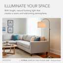 Adesso Floor Lamp, Antique Brass & Oatmeal Linen, Adjustable Height, 58”
Barton 100W Task Floor Lamp with Rotary Switch for Bedroom, Living Room, Reading Nook, or Home Office Lighting