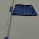 Small Broom - Indoor or Outdoor Portable Broom with Adjustable Handle, Cleaning Little Helper for Housekeeping, Office, Working Desk, and Pet Nest (White&Blue)