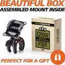 Bike & Motorcycle Phone Mount - For iPhone 16 (15, Xr, SE, Max/Plus), Galaxy S22 or any Cell Phone - Universal ATV, Mountain & Road Bicycle Handlebar Holder. +100 to Safeness & Comfort