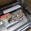 VEVOR Countertop Food Serving Display Container, 1 x 1 Pan Stainless Steel Food Serving Tray, Buffet Condiment Dispenser Display Rack with Clear Lid & 3 Ice Trays, for Restaurant Hotel Kitchen Party
