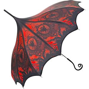 Red Ritual Heart of Darkness Pagoda Umbrella Artisan Vampire Design