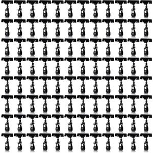 Honeydak 100 Pcs Black Sign Holder Clips Bulk for Retail Display Plastic Shelf Price Sign Clamps Double Sided Clips Label Tag Black Retail Merchandising Display Tags for Rack Baskets