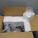 Unicozin Modern Bathroom Light Fixtures, 4 Light Vanity Lights Over Mirror, Black Wall Lamp with Clear Glass for Living Room Cabinet Bedroom Porch