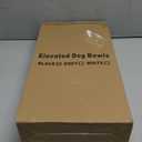 Elevated Dog Bowls, Dog Feeder with Stainless Steel Dishes & Slow Feeder Bowl, 5 Heights Adjustable Raised Stand for Medium Large, Food Dishes with Non-Slip Feet (Black)