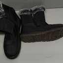 SHIBEVER Women's Snow Boots Winter: Waterproof Fur Lined Anti-Slip Ankle Booties Outdoor Comfortable Furry Women Snow Boot Black Size 9