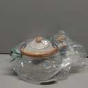 Tea Kettle, BELANKO 85 OZ / 2.5 Liter Whistling Tea Kettle Pots for Stove Top Food Grade Stainless Steel with Wood Pattern Folding Handle, Loud Whistle for Tea, Coffee, Milk - Milk White