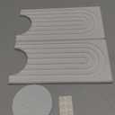 Kitchen Sink Faucet Mat - 15.7in Diatomite Sink Protectors for Kitchen Sink, Stone Sink Splash Guard for Kitchen Counter Sink Accessories (Light Grey, 15.7'' x 3.9'')