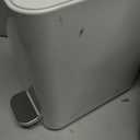 simplehuman Slim Step Can, 5L / 1.3 Gallon Compact Bathroom Trash Can, Liner Pocket, Sleek Internal Hinge, 150,000-Step All-Steel Pedal, Lid Shox Silent Close, White Steel