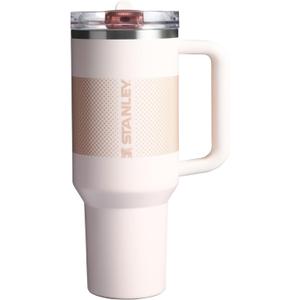 STANLEY Quencher ProTour Flip Straw Tumbler with Leakproof Lid 40 oz | Built-In Straw and Handle | Cup Holder Compatible for Travel | Insulated Stainless Steel Cup | BPA-Free | Rose Quartz Fade