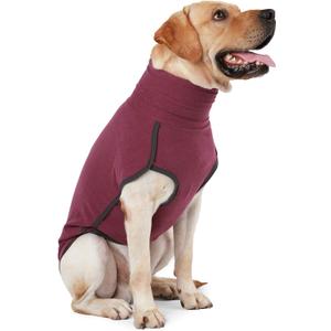 Dog Sweater Pullover Cold Weather Vest for Dogs Dog Sweatshirt & Jacket for Indoor and Outdoor Use (Medium, Wine red)