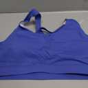 RUNNING GIRL Sports Bras for Women,Padded Strappy Sports Bras Criss-Cross Back Medium Support Sports Bras with Removable Cups (A-bright Blue)