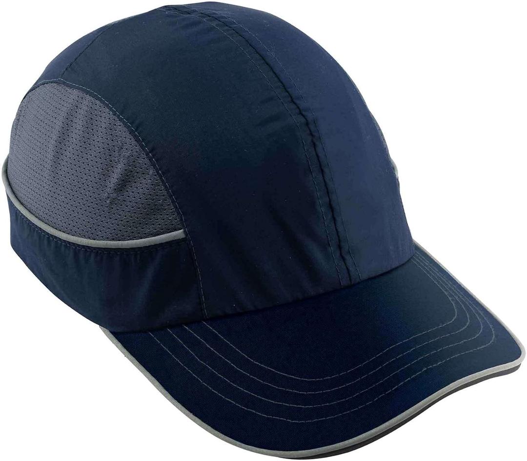Safety Bump Cap, Baseball Hat Style, Comfortable Head Protection, Long Brim, Extra Large Skullerz 8950XL,Navy