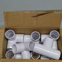 letsFix 1" PVC Fittings 4 Way (10-Pack) Furniture Grade, Elbow Connector, Heavy Duty for DIY Furniture, Frames, UV Resistant - Compatible with 1" Schedule 40 PVC Pipes