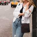 Leather Crossbody Bags for Women - Ladies Sling Handbags - Medium Cross body Purses Handbags - Purses For Women