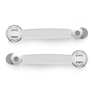 2 x Child Safety Cabinet Locks, 2-Pack Baby Proofing Latches with Safe Quick & Easy 3M Adhesive, No Drilling/Screws Childproofing Strap Locks for Drawer, Furniture, Door, Fridge, Oven & Toilet Seat