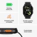 Apple Watch Ultra 3 [GPS + Cellular 49mm] Running & Multisport Smartwatch w/Rugged Titanium Case w/Black/Charcoal Trail Loop - M/L. Satellite Communications, Advanced Health & Fitness Tracking
