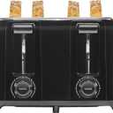 Proctor Silex 4 Slice Toaster with Extra Wide Slots for Bagels, Cool-Touch Walls, Shade Selector With 7 Browning Levels, Toast Boost, Auto Shut-off and Cancel Button, Black (24215PS)
