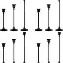Vintage Black Candelabra Candle Holders for Fireplace & Dining (4sets (12 Pcs)