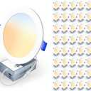 LED Recessed Light, 5CCT, White, 6 Inch, 48ack, 48 Pack