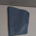 SHACOS Round Table Placemats Set of 4 Small Wedge Placemat Wipe Clean Heat Resistant Woven Vinyl Round Table Mats (4, Gray Blue)