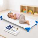 Comfyanno Cot Sheets for Daycare Standard Size - Fits 23" x 52" Cot, 2 Pack, Daycare Essentials, Soft & Comfortable Fitted Cot Cover, Preschool Kids Nap Time Sheets, Brushed Microfiber - White