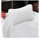 Bath Biss Spa Foam Bath Pillow | Suction Cup | Bathtub | Head and Neck Support | Relaxing Cushion | White