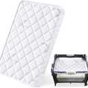 Pack and Play Mattress (38 “x26 ”x1.5),Skin Friendly Fabric, Soft, Breathable and Quiet, Provides Baby Friendly Support and Helps Healthy Spine Development, Pack and Play Topper.