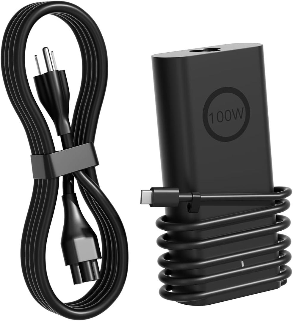 100W USB-C Charger Compatible with Dell Precision 5770 5760 5680 3580 Latitude 9440 9510 9520 7640 5340 XPS 9440 9720 Inspiron-14 16 7430 7640 Pro Rugged 13 14 16 Laptop