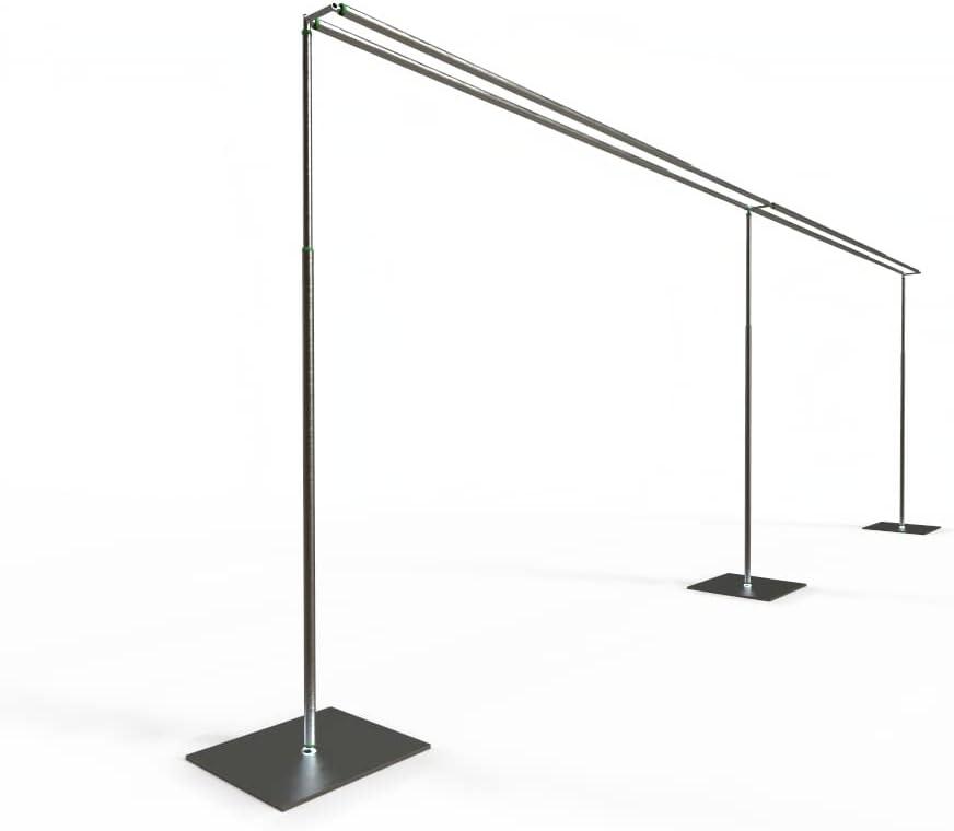 Adjustable Heavy Duty Portable Pipe and Drape Backdrop Kit 10FT x 20FT Double Crossbar Easy Set Up for Wedding&Party&Photography&Baby Show&Display (No Drape)But Not for Flower Walls/TVs/Heavy Items