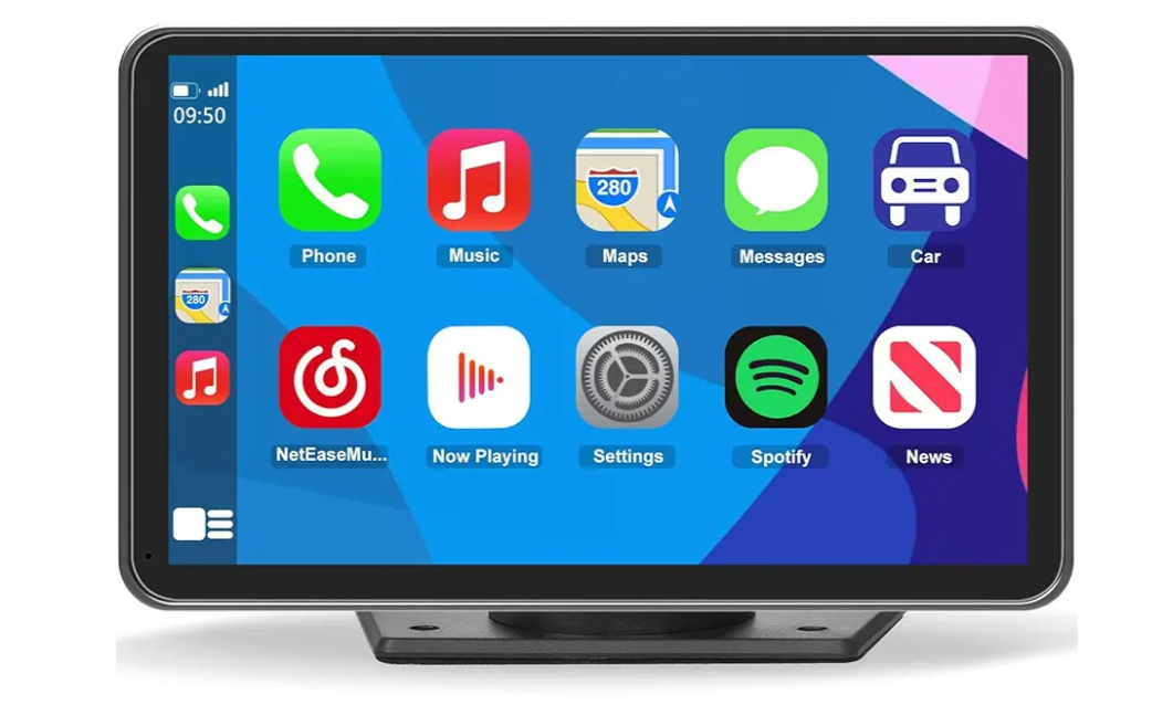 7 in. HD Portable Wireless Car Stereo w/ Apple CarPlay & Android Auto w/ Mirror LinkBacku