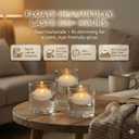 Aignis 24pcs Flameless Floating Candles Waterproof, 200Hr 3LED Floating Tea Lights with Battery, Water-Activated Candles for Pool, Wedding Centerpieces, Bath & Spa, Easter Decoration (Elegant White)