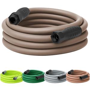 Flexzilla Colors SwivelGrip Garden Hose 5/8 in. x 25 ft., Lightweight All-Weather Water Hose, Durable and Flexible, Leak-Free Connections, Brown Mulch