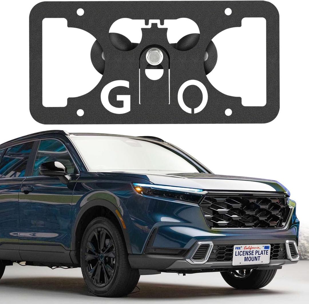 No Drill Front License Plate Bracket Mount Kit Compatible with Honda CR-V 2017-2025 Installs in SecondsFront Bumper License Plate Mounting Kit