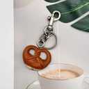 Bag Charm Cute Pretzel Keychain Purse Charms for Women,Bag Charms for Handbags Fashion Keychain Gift