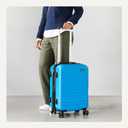 Amazon Basics 21" Hardside Carry-On Luggage with Expandable Space, Scratch-Resistant Surface, Telescoping Handle, Four Multi-directional Wheels, Light Blue