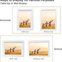KINLINK 5x7 Picture Frame White Set of 4, Wooden Photo Frames Matted 4x6 with Plexiglass for 4x6 with Mat or 5x7 without Mat for Table and Wall Display