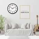 AKCISOT 18 Inch Wall Clock Large Silent Non-Ticking Wall Clocks Battery Operated - Analog Classic Clock Decorative for Living Room, Office, Home, School (Black)