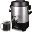 Homecraft 45-Cup Coffee & Hot Beverage Urn - Quick Brewing, Drip-Free Spout, Water Level Markings, Reusable Filter, & Carry Handles - Aluminum