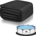 18FT Poo Pads for Above Ground Pool Round 8.4OZ/M Pool Liner Ground Pad Under Pools Puncture Protection Pool Pad Geotextile Material to Extend The Life of Your Pool Liner Pool Equipment Pad