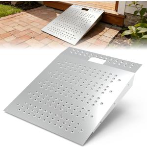 29" x 24" Shed Ramp for Riding Mower, Heavy-Duty 750 lb Anti-Slip Metal Ramp for Lawn Mower ATV Golf Cart Tractor Snow Blower Garage Barn Storage Access