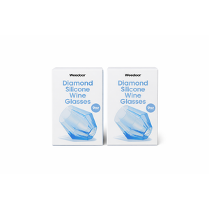 Wine2Go Diamond Silicone Wine Glasses 9oz Pack of 2