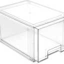 BINO | Stackable Storage Drawers, Tall Large - Clear | THE CRATE COLLECTION | Storage Bins With Drawers | Bathroom Organizers | Under Sink Organizer | Vanity Cabinet Home Organization