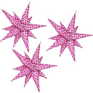 2 x 3pcs Pink Leopard Print Explosion Balloons