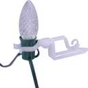 C7 C9 Outdoor Christmas Lights Clips,Adjustable Quick Clips for Shingle,Gutter,Roof,Fence,C9 White,100 Pack