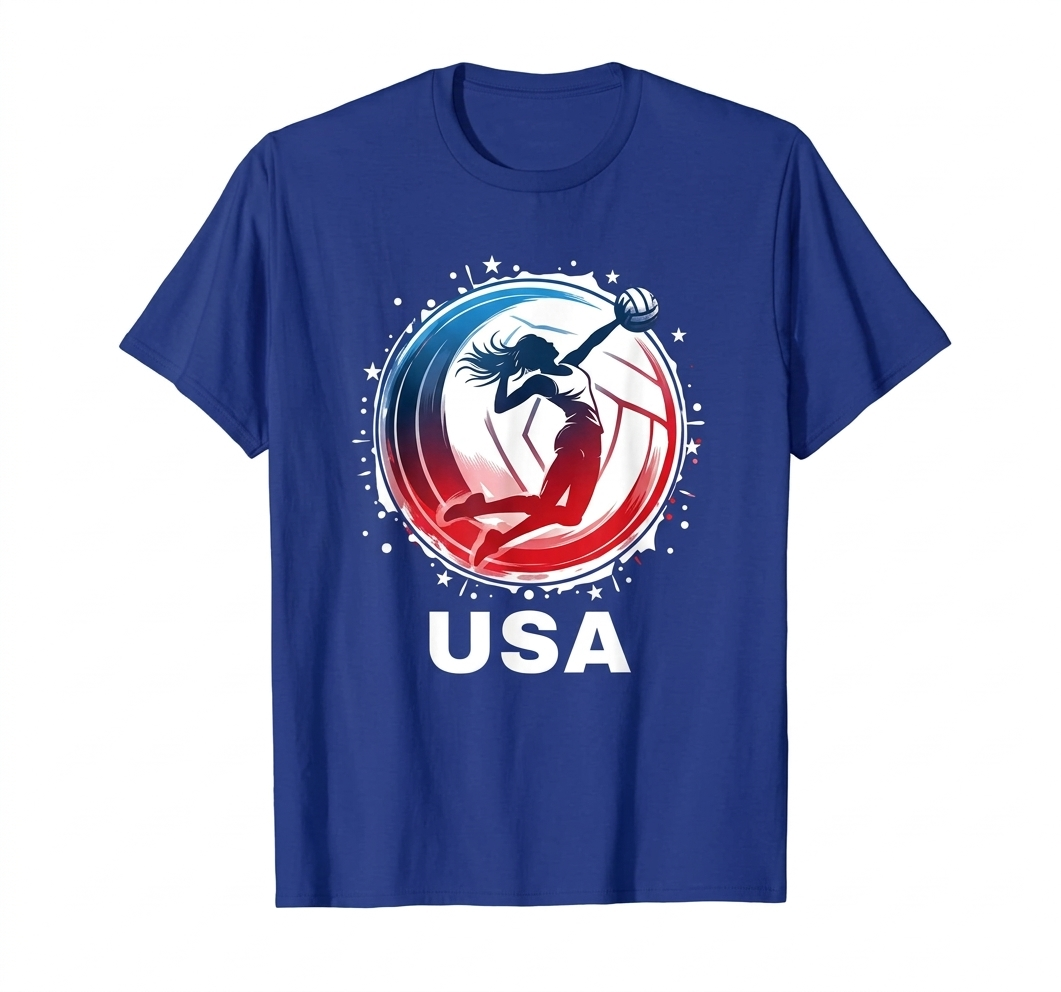 Volleyball USA Nationals Men Women Kids Volleyball Shirt USA TShirt, Medium