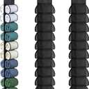 2-Pack Hanging Organizer for Closet - 20 Pocket Storage Leggings, Yoga for Pants & Accessories Multi-Pocket Closet Organizer for Apartments & Dorms, Space-Saving, Behind Door Design (Black)