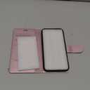 FLIPALM Wallet Case for iPhone 16e, RFID Blocking Credit Card Holder, PU Leather Folio Flip Kickstand Protective Shockproof Cover for Apple 16e (Pink)