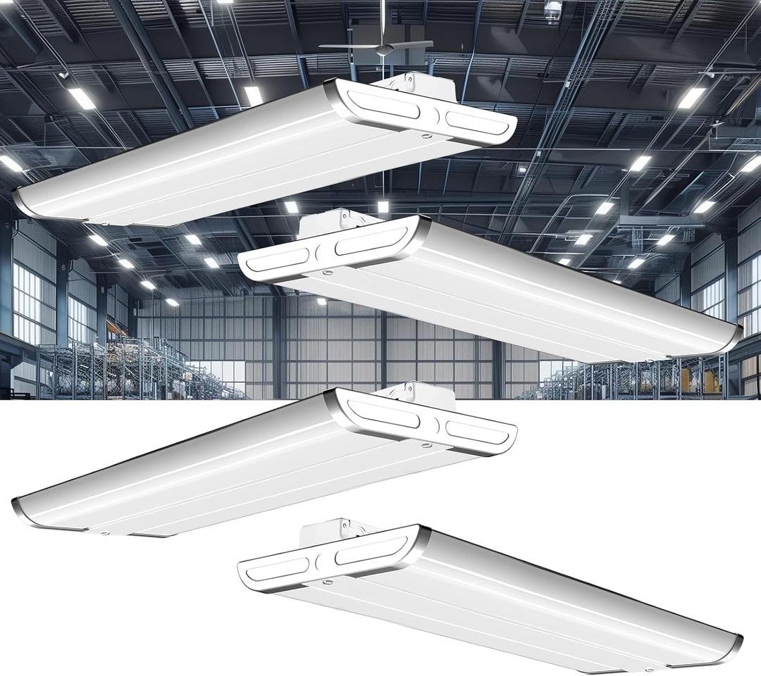 Lightdot 4FT LED High Bay Shop Lights, 100-277V 【Driver Equipped】 265W 37100LM [Eqv.1000W MH] 5000K Large Coverage Linear 2x4 High Bay LED Fixtures for Warehouse Garage -ETL Listed, 4Pack